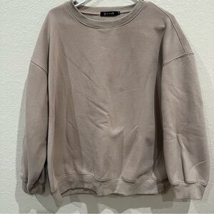 EFAN Unisex Beige Oversized Crewneck Sweatshirt
